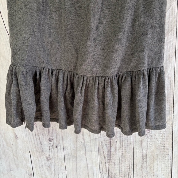 Sundance Wool Blend Chic Gray Ruffle Skirt 8 - Picture 6 of 6
